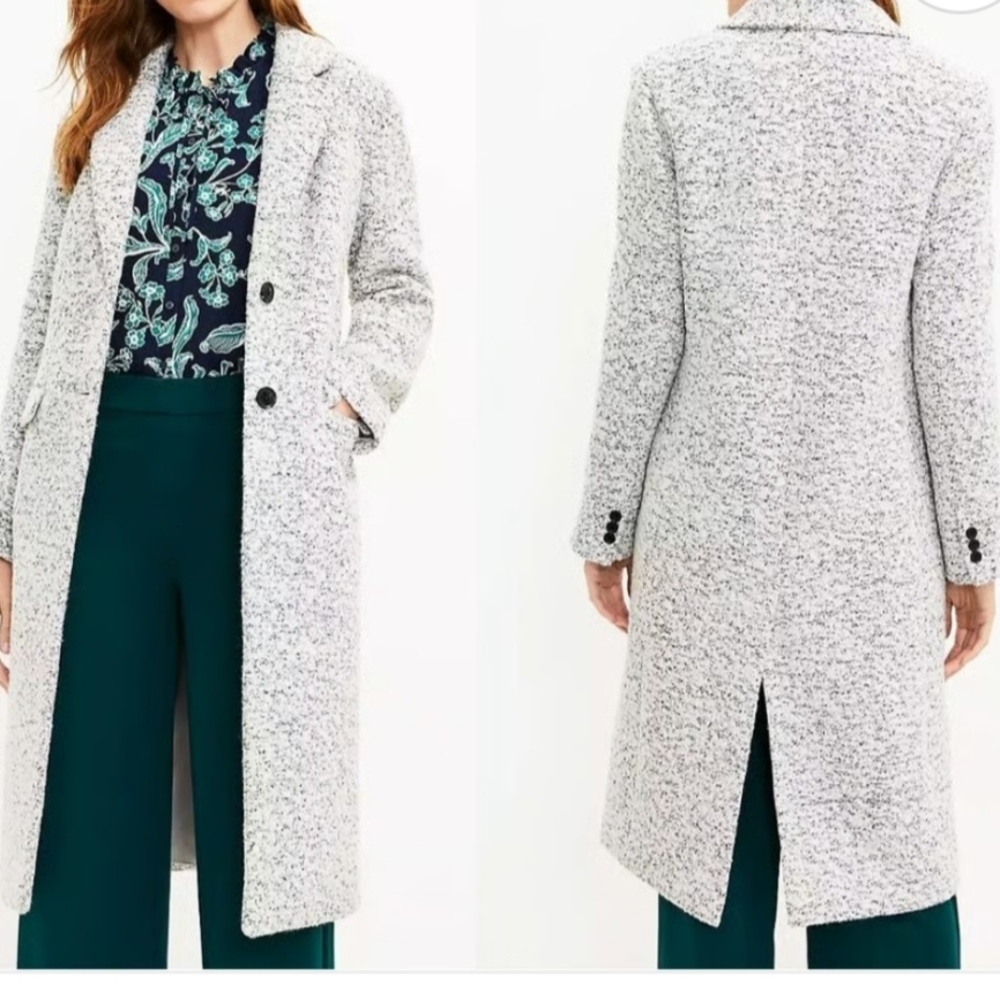 LOFT Boucle Women's  Coat  Ski Jacket  Size Medium 2 Pockets Excellent Condition